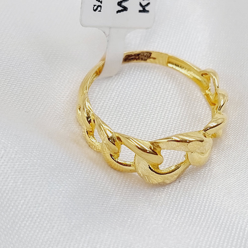 21K خاتم جنزير-مجوهرات الشيخ سعيد-Saeed Jewelry 