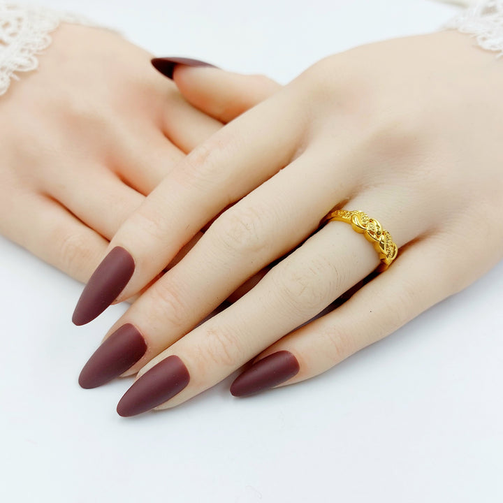 21K خاتم جنزير-مجوهرات الشيخ سعيد-Saeed Jewelry 