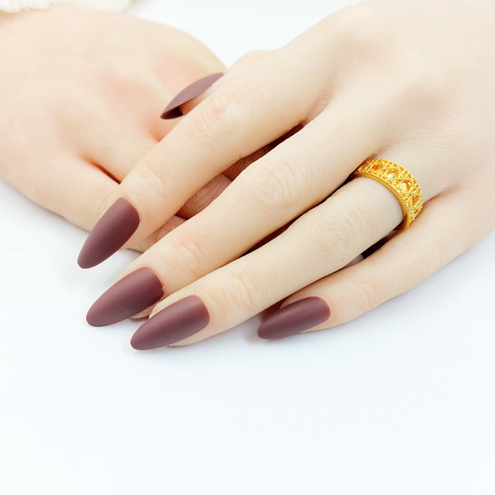 21K خاتم اكسترا-مجوهرات الشيخ سعيد-Saeed Jewelry 