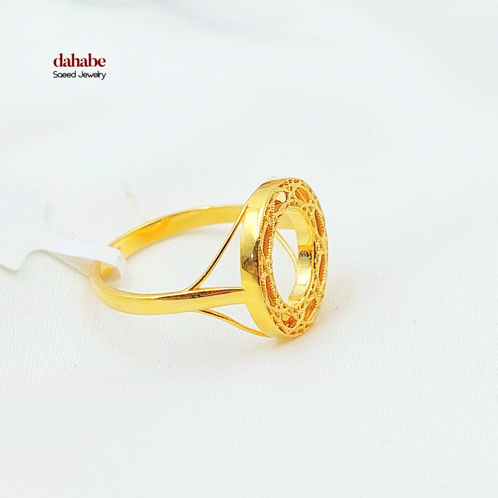 21K خاتم اكسترا-مجوهرات الشيخ سعيد-Saeed Jewelry 
