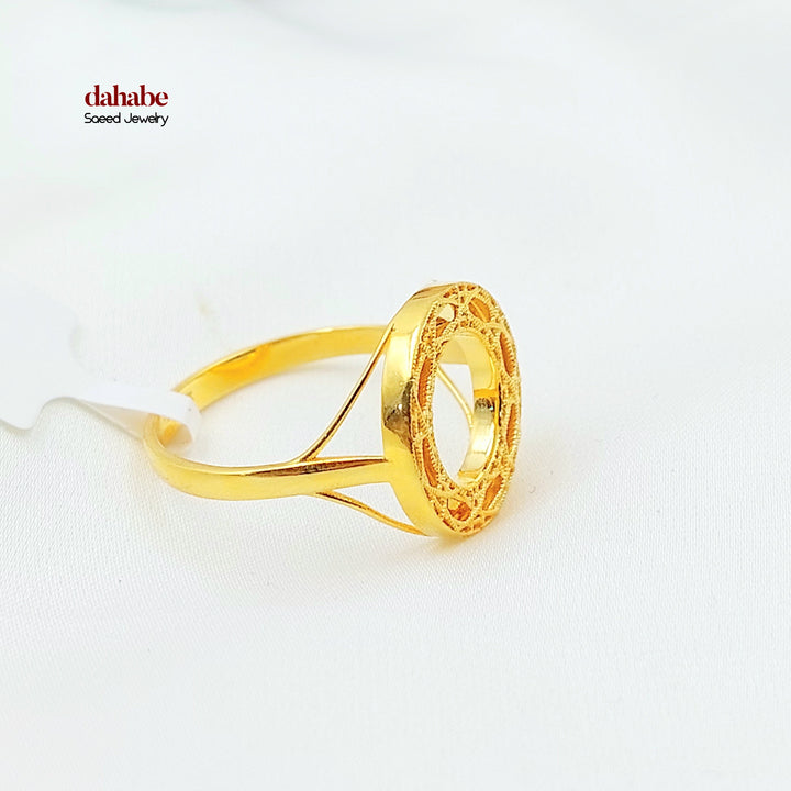 21K خاتم اكسترا-مجوهرات الشيخ سعيد-Saeed Jewelry 