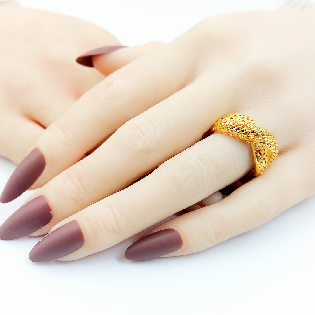 21K خاتم اكسترا-مجوهرات الشيخ سعيد-Saeed Jewelry 