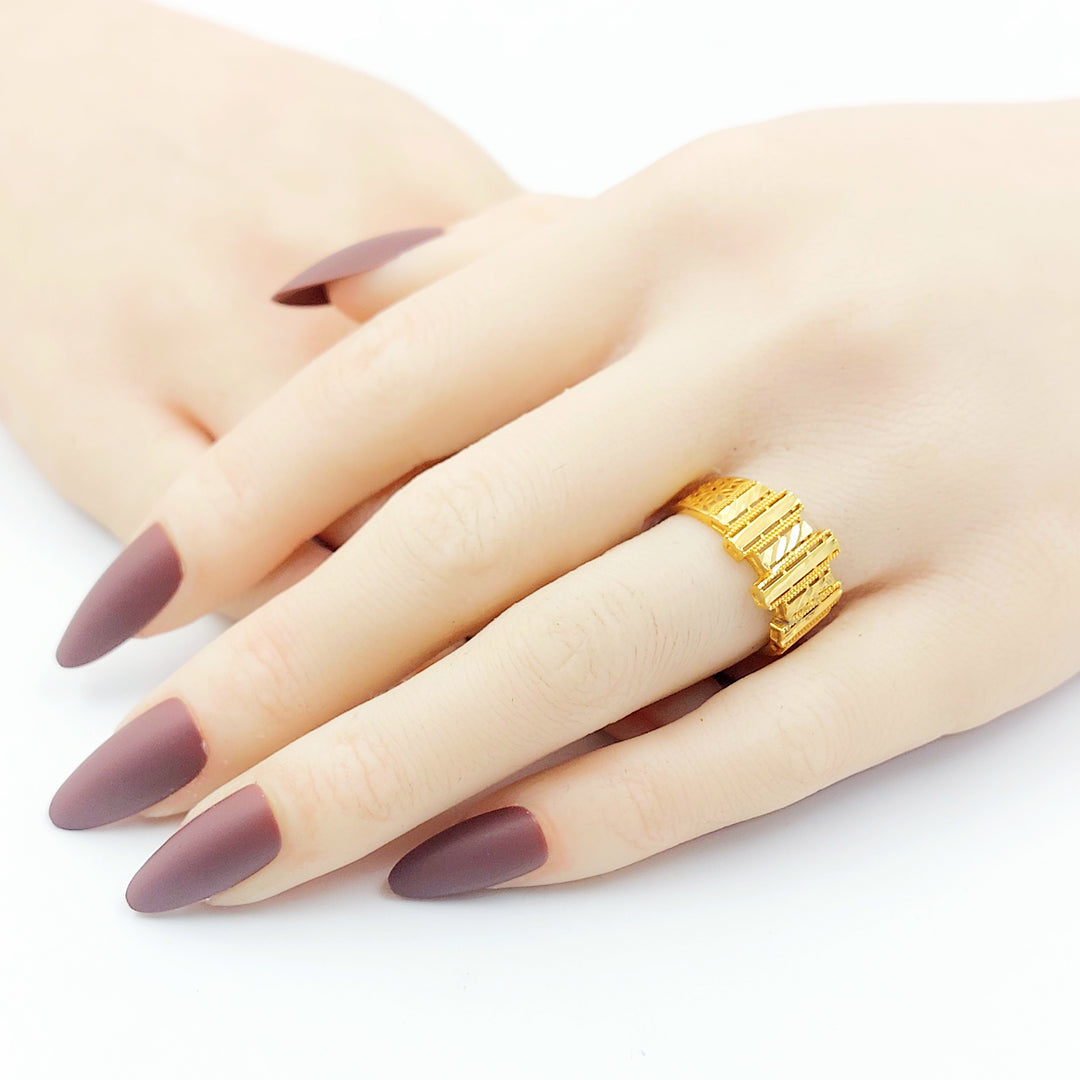 21K خاتم اكسترا-مجوهرات الشيخ سعيد-Saeed Jewelry 