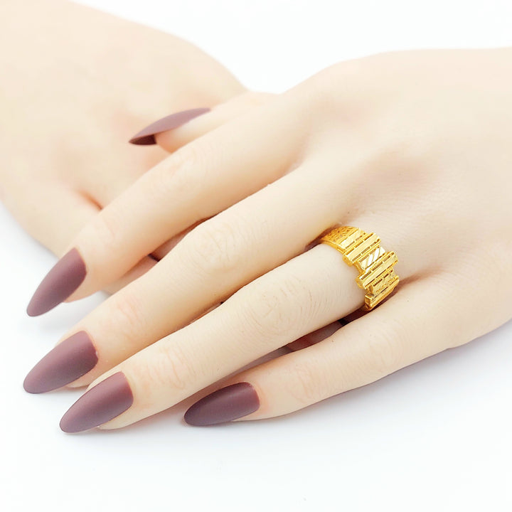 21K خاتم اكسترا-مجوهرات الشيخ سعيد-Saeed Jewelry 
