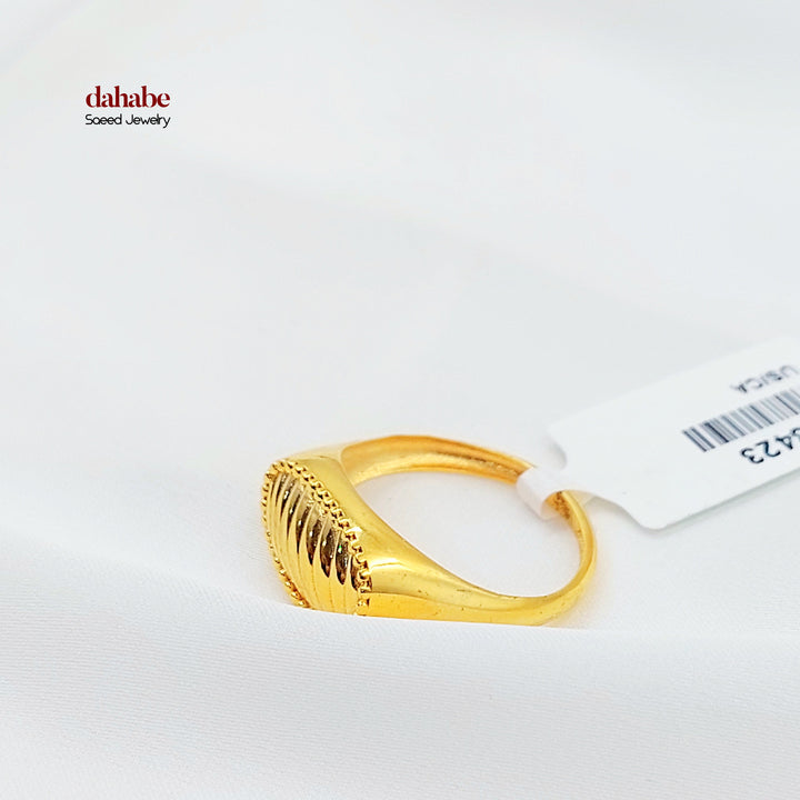 21K خاتم اكسترا-مجوهرات الشيخ سعيد-Saeed Jewelry 