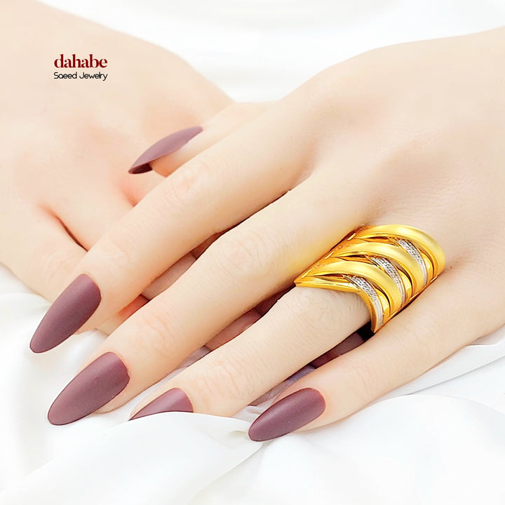 21K خاتم اكسترا-مجوهرات الشيخ سعيد-Saeed Jewelry 