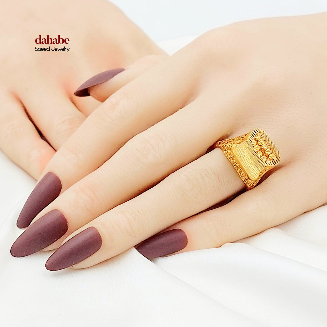 21K خاتم اكسترا-مجوهرات الشيخ سعيد-Saeed Jewelry 