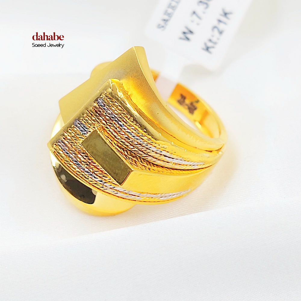 21K خاتم اكسترا-مجوهرات الشيخ سعيد-Saeed Jewelry 