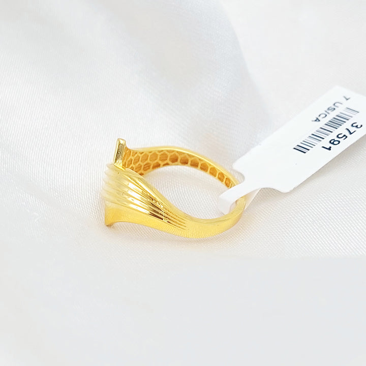 21K خاتم سادة اكسترا-مجوهرات الشيخ سعيد-Saeed Jewelry 