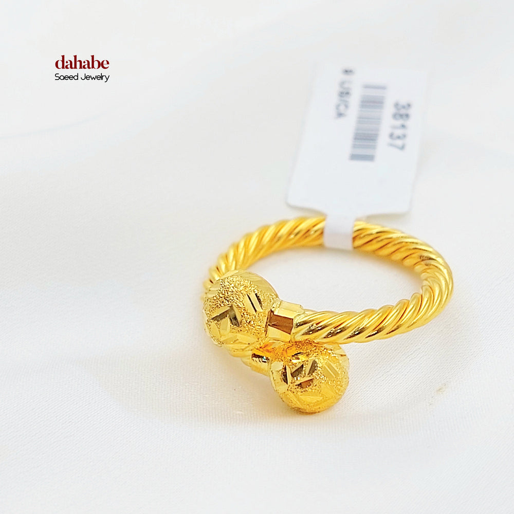 21K خاتم مبرومة اكسترا-مجوهرات الشيخ سعيد-Saeed Jewelry 
