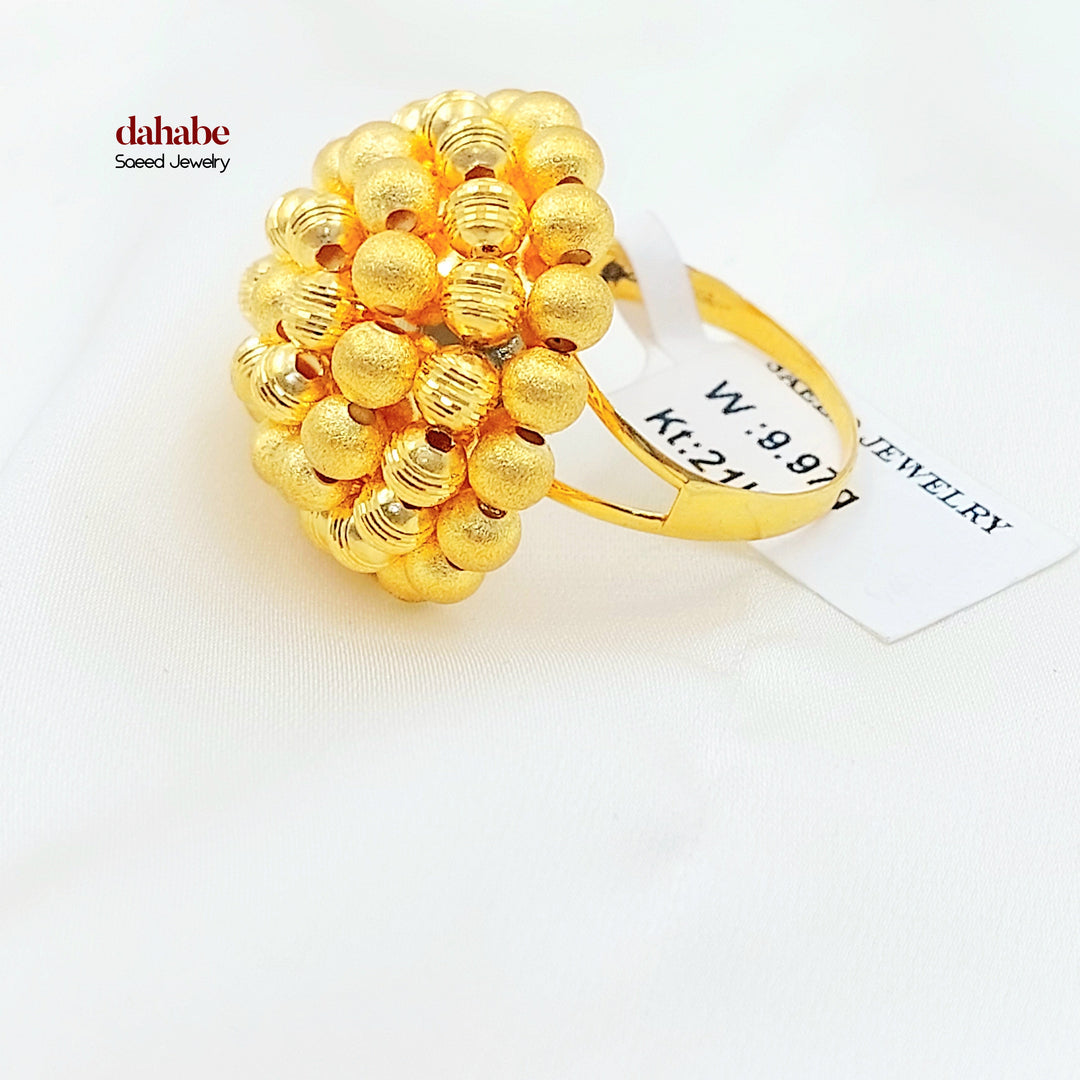21K خاتم طابات اكسترا-مجوهرات الشيخ سعيد-Saeed Jewelry 