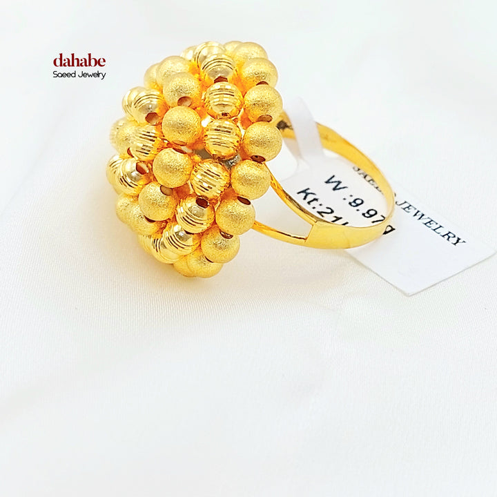 21K خاتم طابات اكسترا-مجوهرات الشيخ سعيد-Saeed Jewelry 