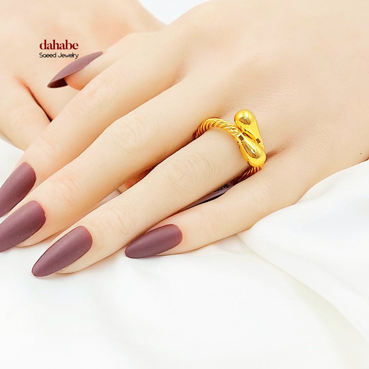 21K خاتم مبرومة اكسترا-مجوهرات الشيخ سعيد-Saeed Jewelry 