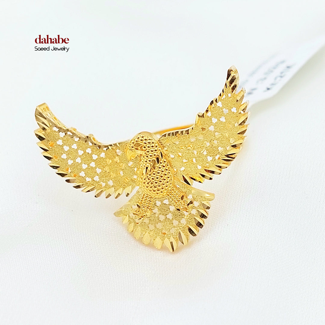 21K خاتم نسر اكسترا-مجوهرات الشيخ سعيد-Saeed Jewelry 