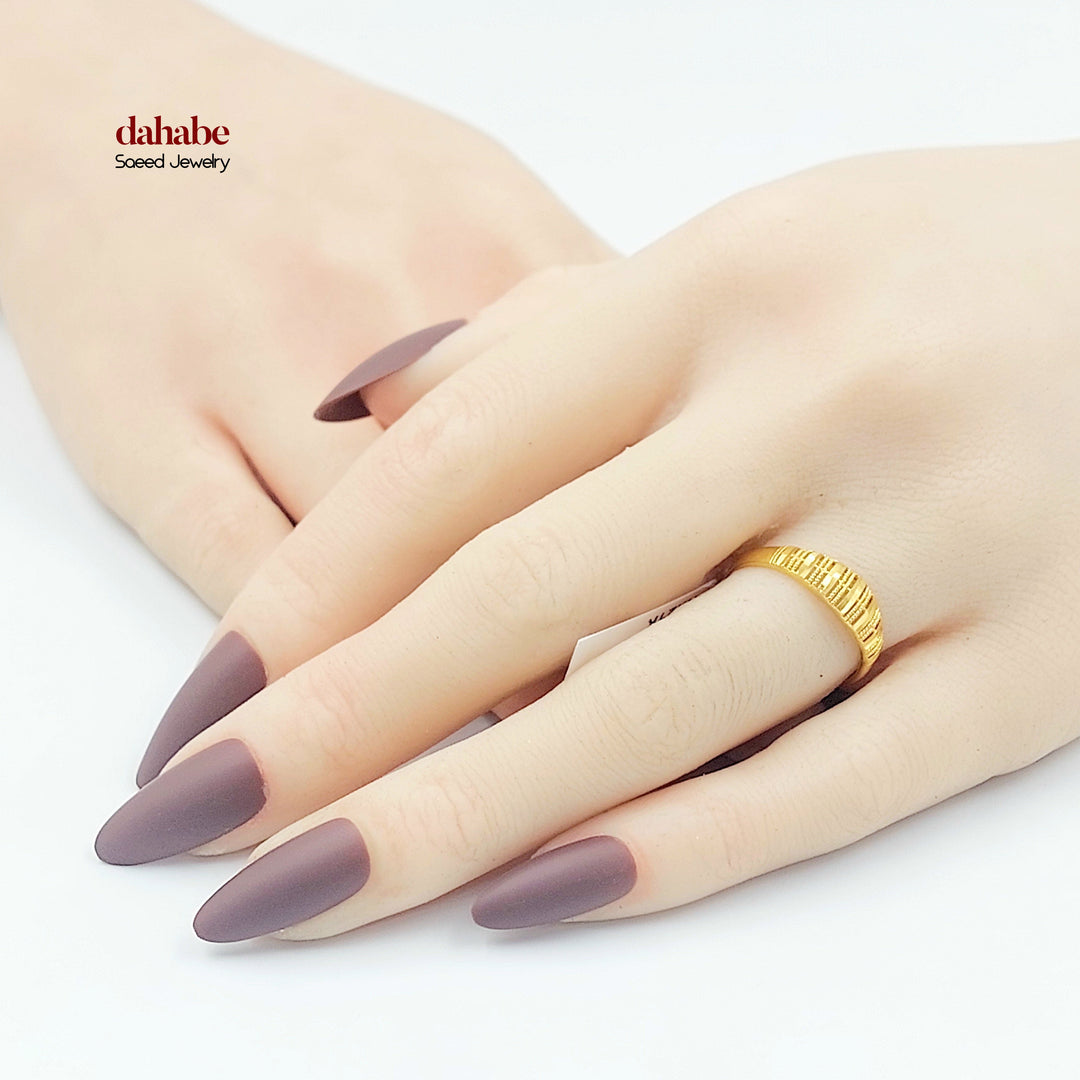 21K خاتم اكسترا-مجوهرات الشيخ سعيد-Saeed Jewelry 
