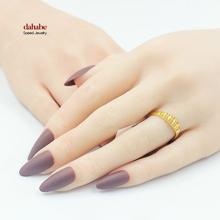 21K خاتم اكسترا-مجوهرات الشيخ سعيد-Saeed Jewelry 