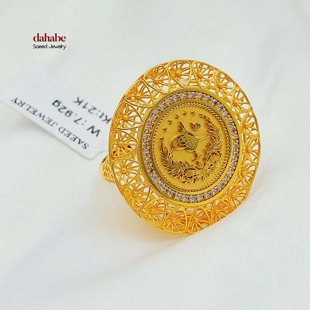 21K خاتم رشادي اكسترا-مجوهرات الشيخ سعيد-Saeed Jewelry 