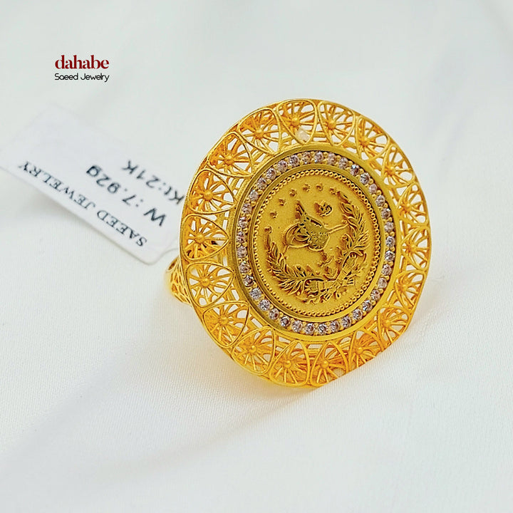 21K خاتم رشادي اكسترا-مجوهرات الشيخ سعيد-Saeed Jewelry 