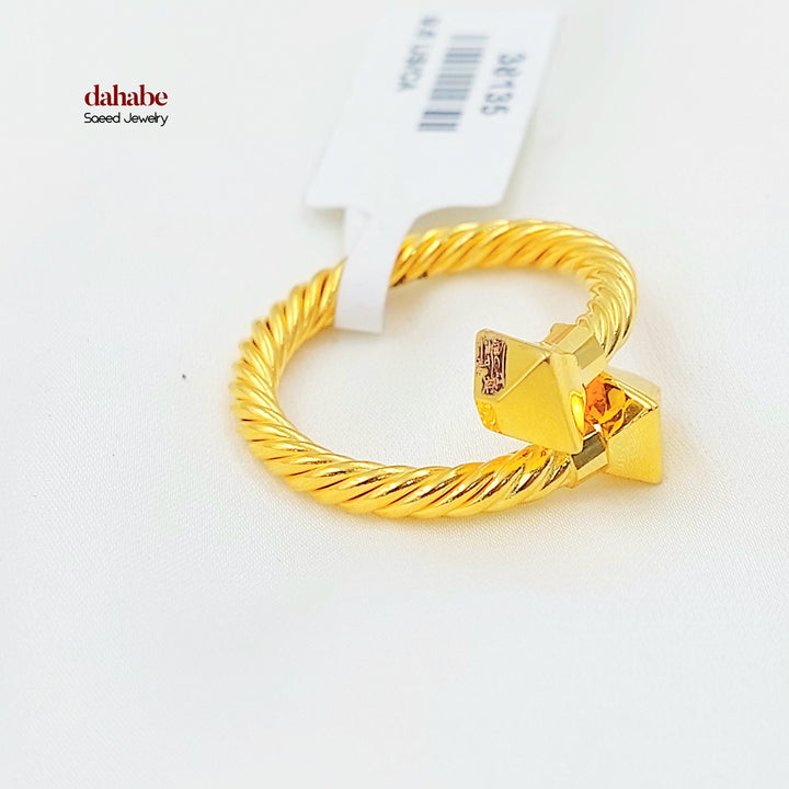 21K خاتم مبرومة اكسترا-مجوهرات الشيخ سعيد-Saeed Jewelry 