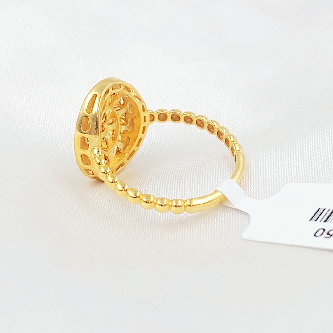 21K خاتم طابات اكسترا-مجوهرات الشيخ سعيد-Saeed Jewelry 