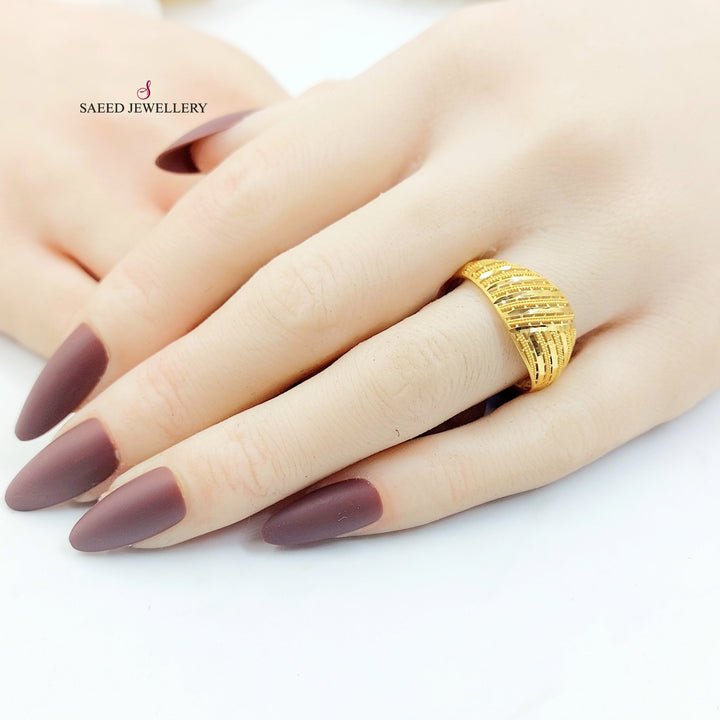 21K خاتم اكسترا-مجوهرات الشيخ سعيد-Saeed Jewelry 