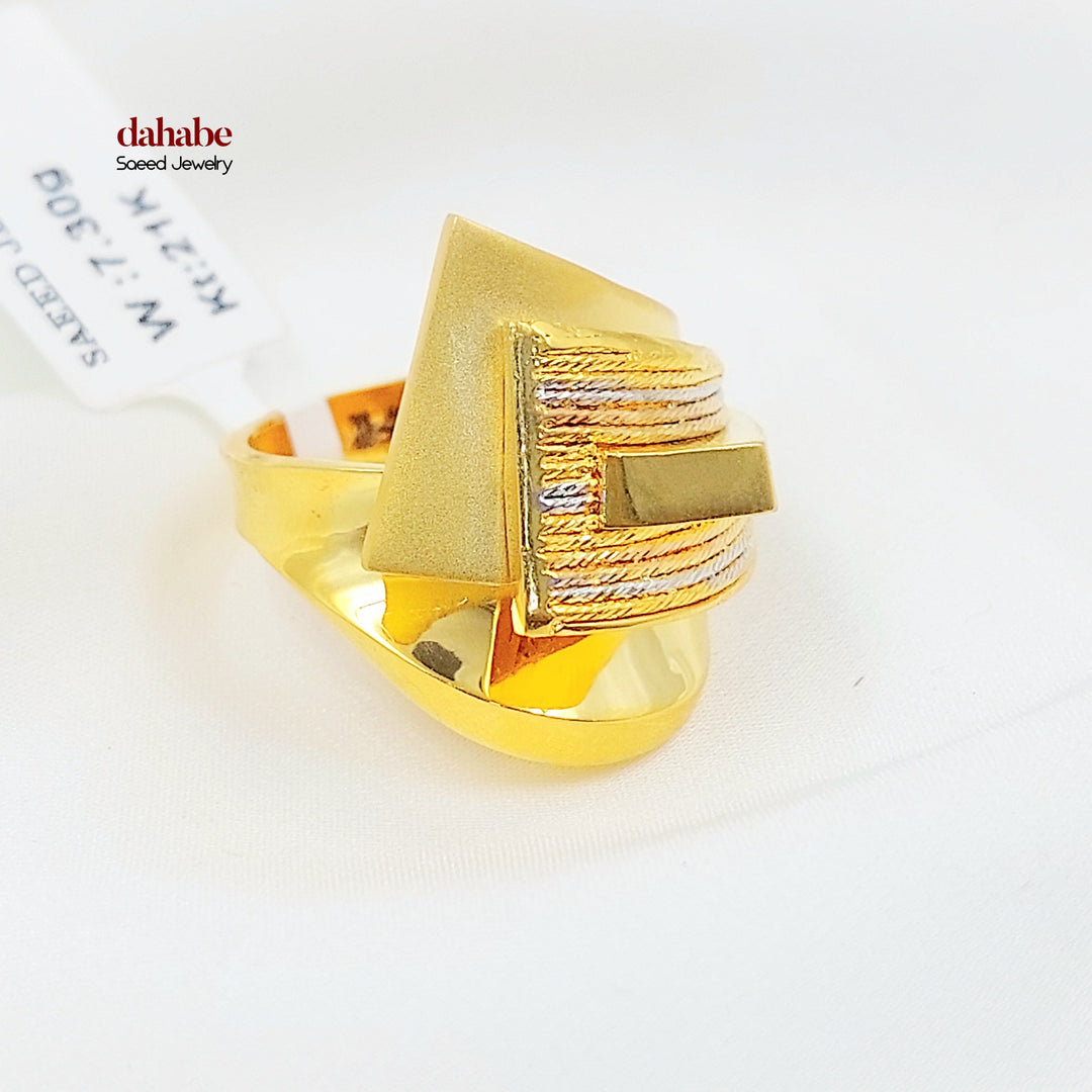 21K خاتم اكسترا-مجوهرات الشيخ سعيد-Saeed Jewelry 
