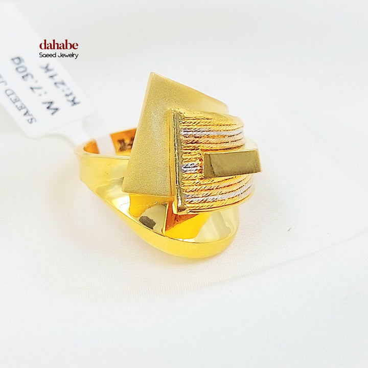 21K خاتم اكسترا-مجوهرات الشيخ سعيد-Saeed Jewelry 