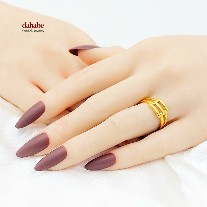 21K خاتم اكسترا-مجوهرات الشيخ سعيد-Saeed Jewelry 