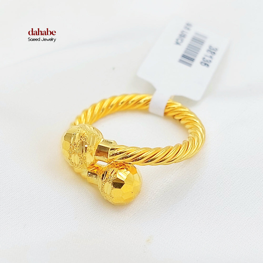 21K خاتم مبرومة اكسترا-مجوهرات الشيخ سعيد-Saeed Jewelry 