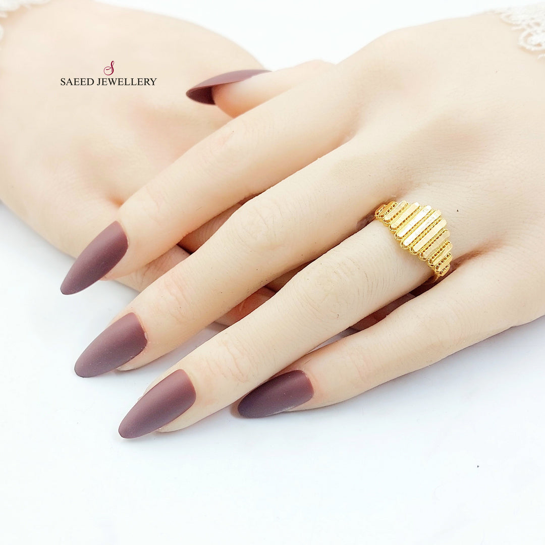 21K خاتم اكسترا-مجوهرات الشيخ سعيد-Saeed Jewelry 