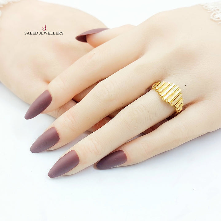 21K خاتم اكسترا-مجوهرات الشيخ سعيد-Saeed Jewelry 