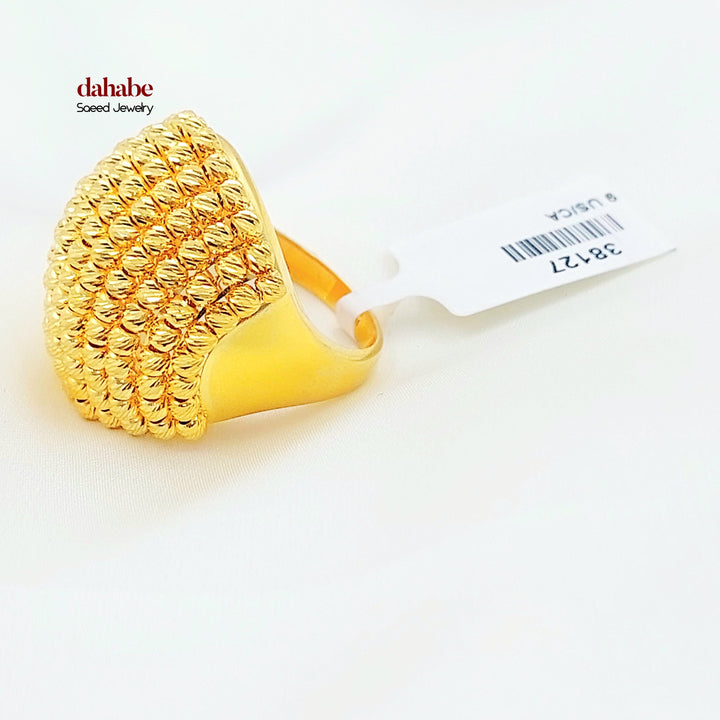21K خاتم طابات اكسترا-مجوهرات الشيخ سعيد-Saeed Jewelry 