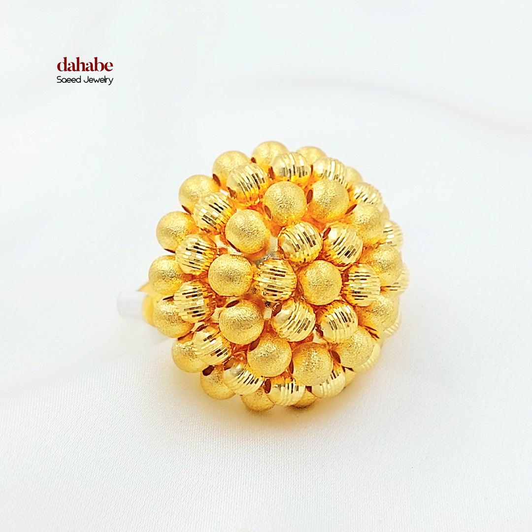 21K خاتم طابات اكسترا-مجوهرات الشيخ سعيد-Saeed Jewelry 