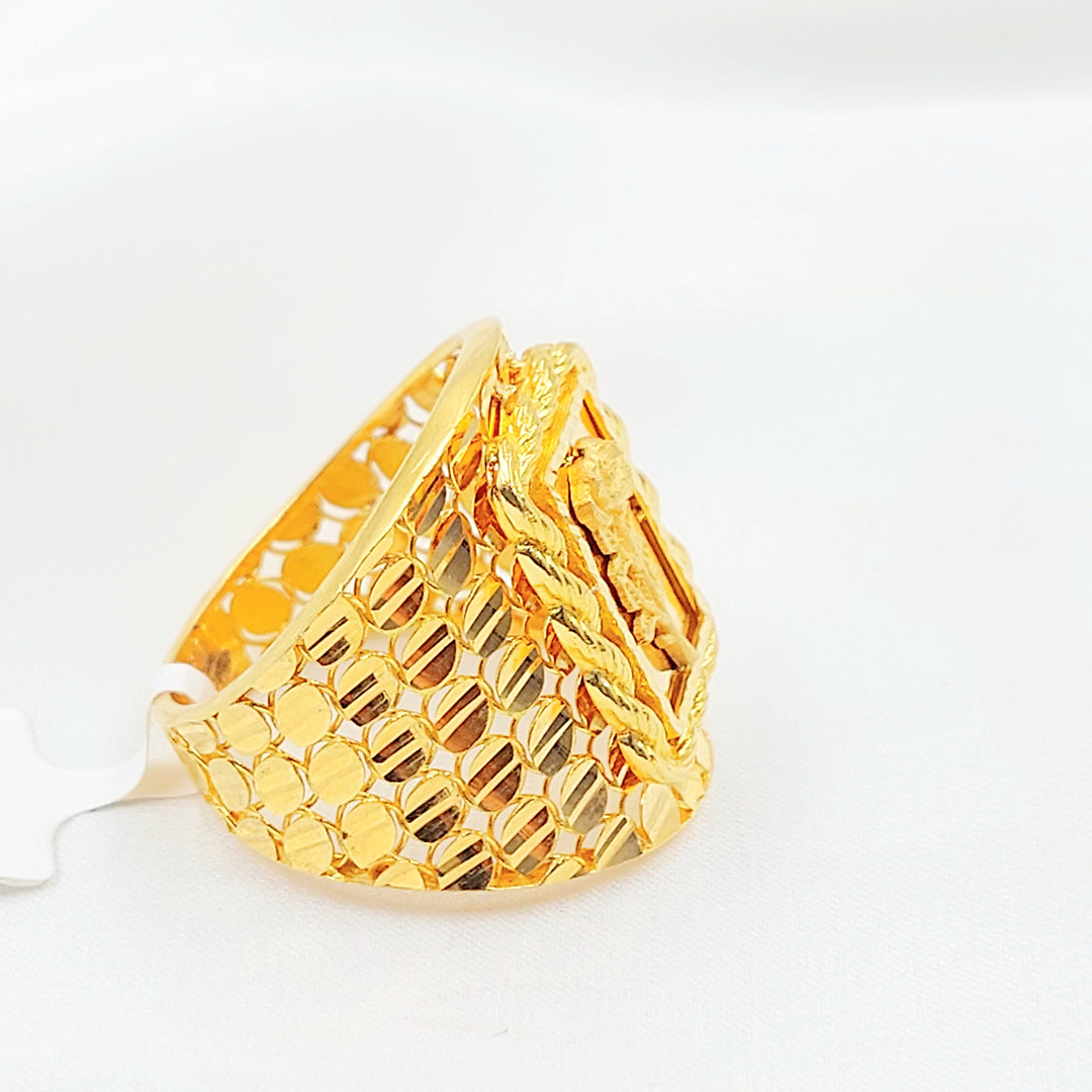 21K خاتم اونصه اكسترا-مجوهرات الشيخ سعيد-Saeed Jewelry 