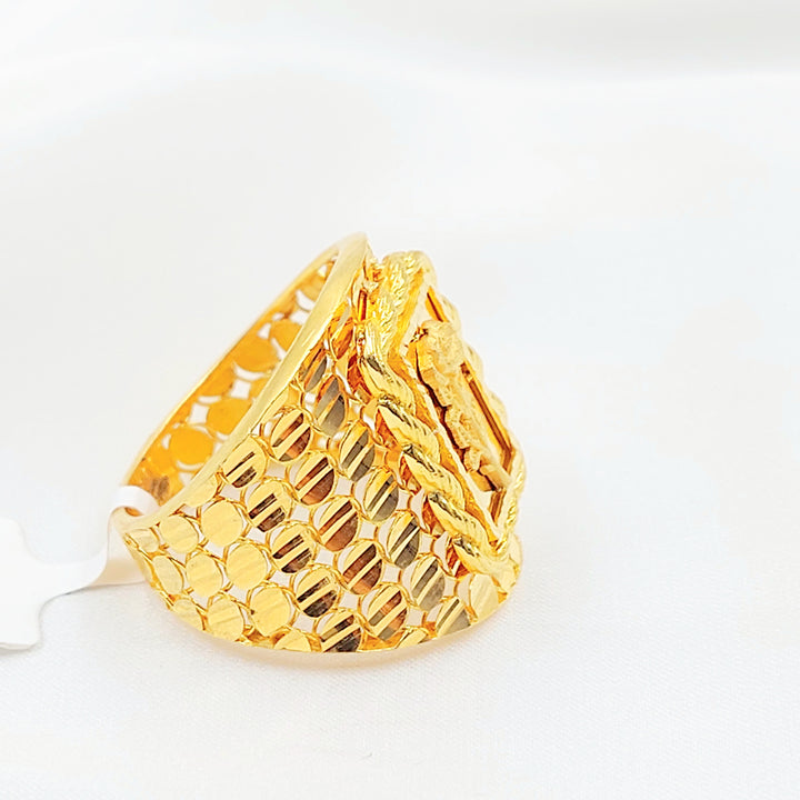 21K خاتم اونصه اكسترا-مجوهرات الشيخ سعيد-Saeed Jewelry 
