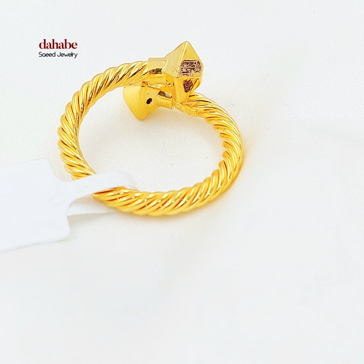 21K خاتم مبرومة اكسترا-مجوهرات الشيخ سعيد-Saeed Jewelry 