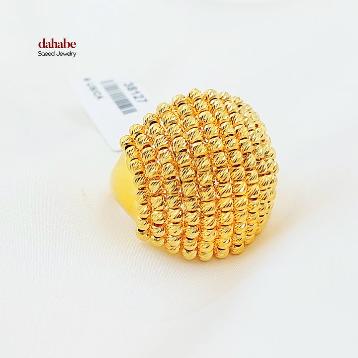 21K خاتم طابات اكسترا-مجوهرات الشيخ سعيد-Saeed Jewelry 