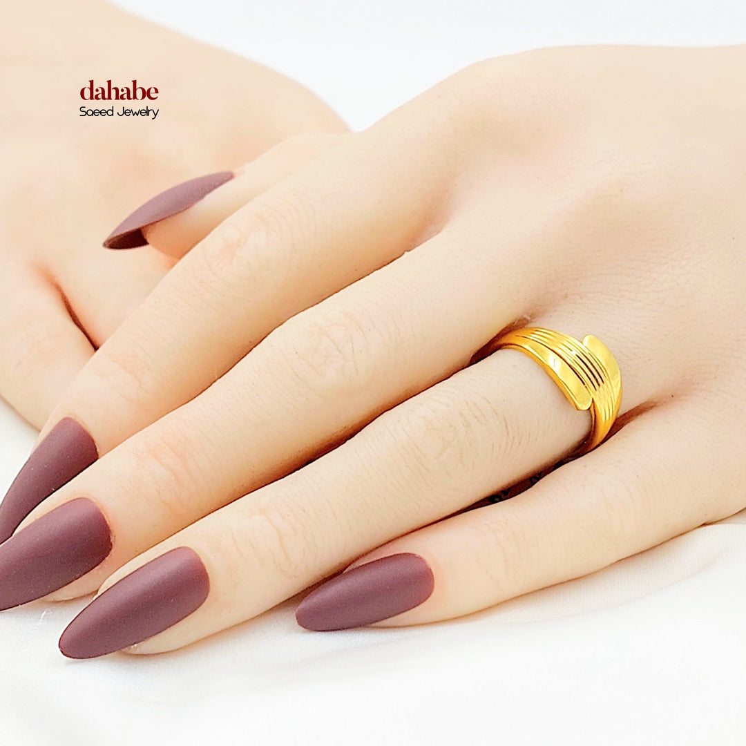 21K خاتم اكسترا-مجوهرات الشيخ سعيد-Saeed Jewelry 