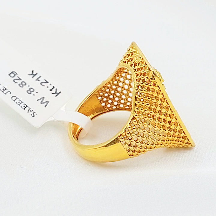 21K خاتم اونصه اكسترا-مجوهرات الشيخ سعيد-Saeed Jewelry 