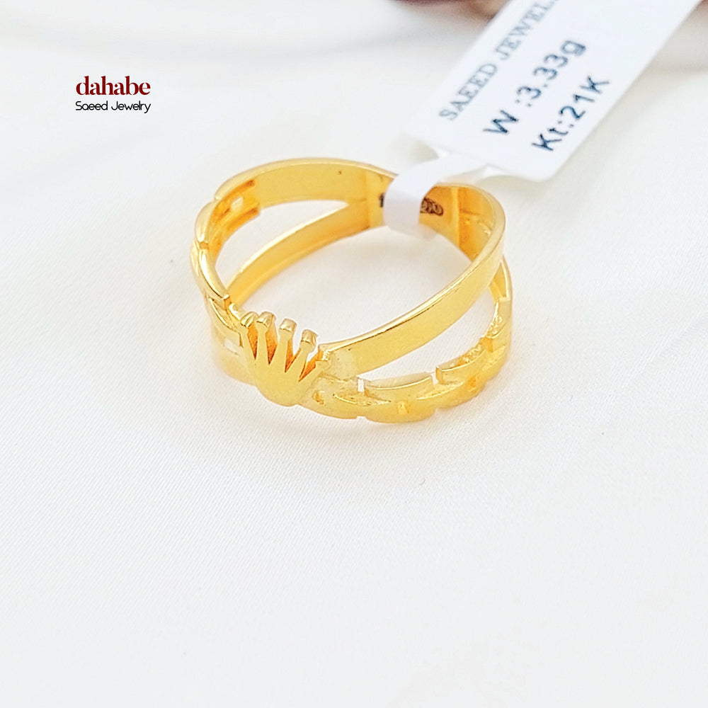 21K خاتم اكس اكسترا-مجوهرات الشيخ سعيد-Saeed Jewelry 