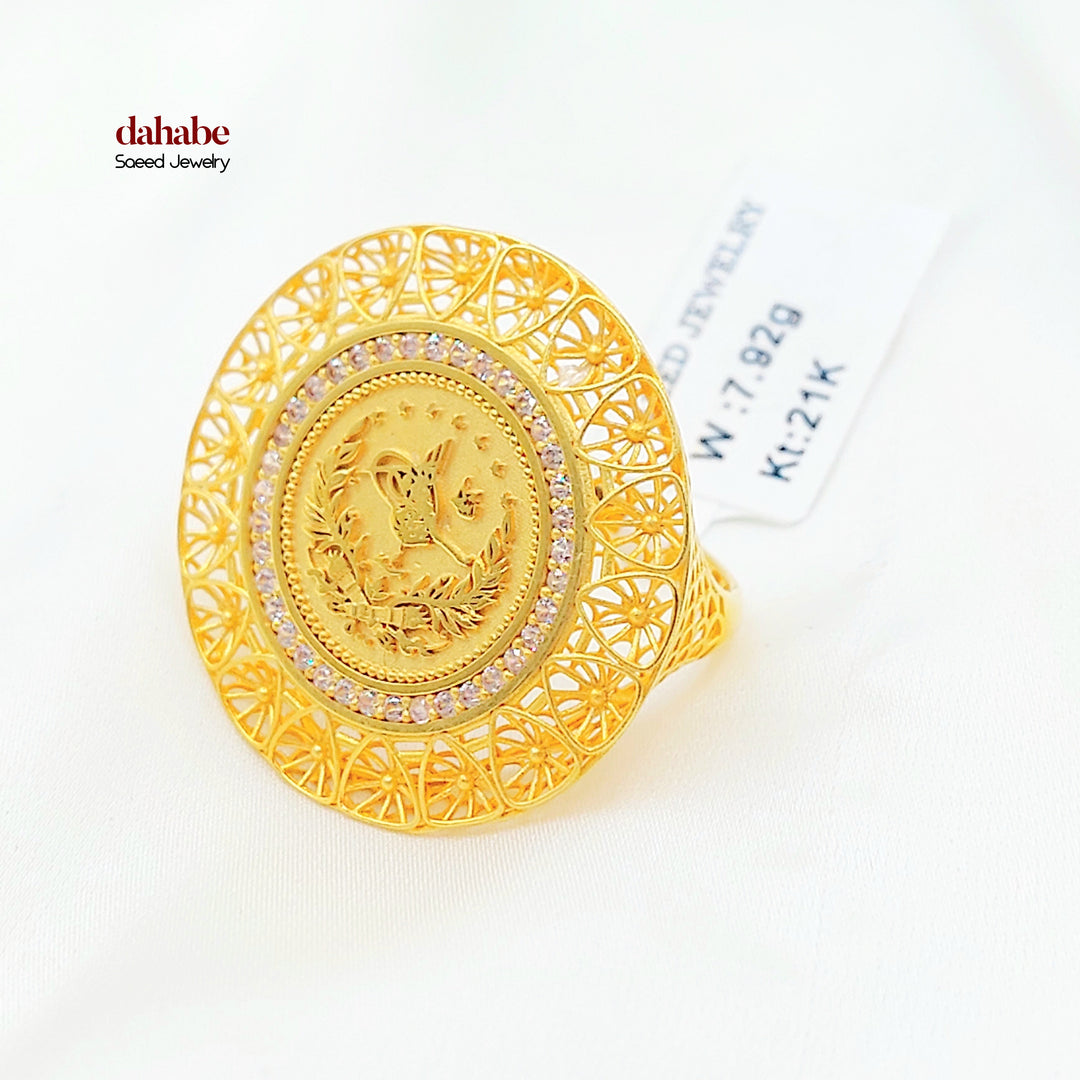 21K خاتم رشادي اكسترا-مجوهرات الشيخ سعيد-Saeed Jewelry 