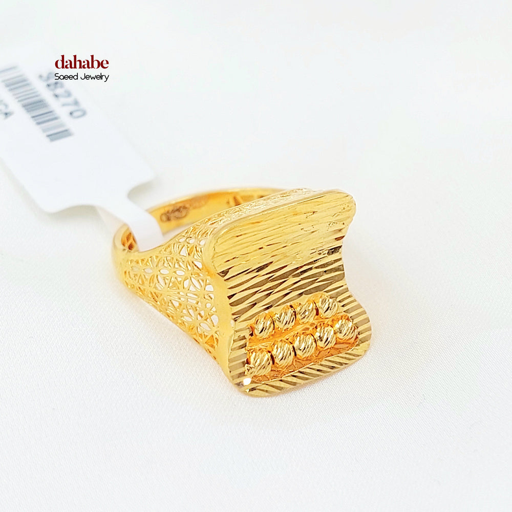 21K خاتم اكسترا-مجوهرات الشيخ سعيد-Saeed Jewelry 