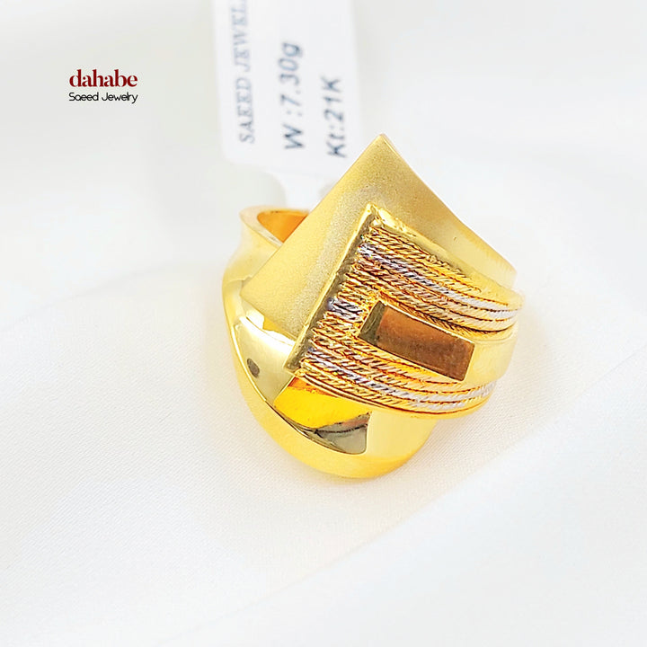 21K خاتم اكسترا-مجوهرات الشيخ سعيد-Saeed Jewelry 