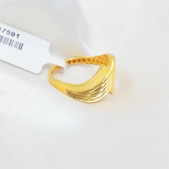 21K خاتم سادة اكسترا-مجوهرات الشيخ سعيد-Saeed Jewelry 