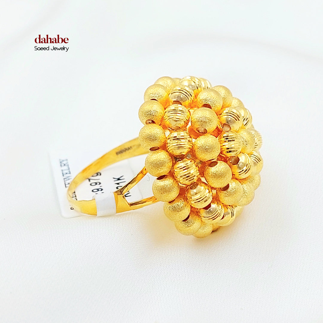 21K خاتم طابات اكسترا-مجوهرات الشيخ سعيد-Saeed Jewelry 