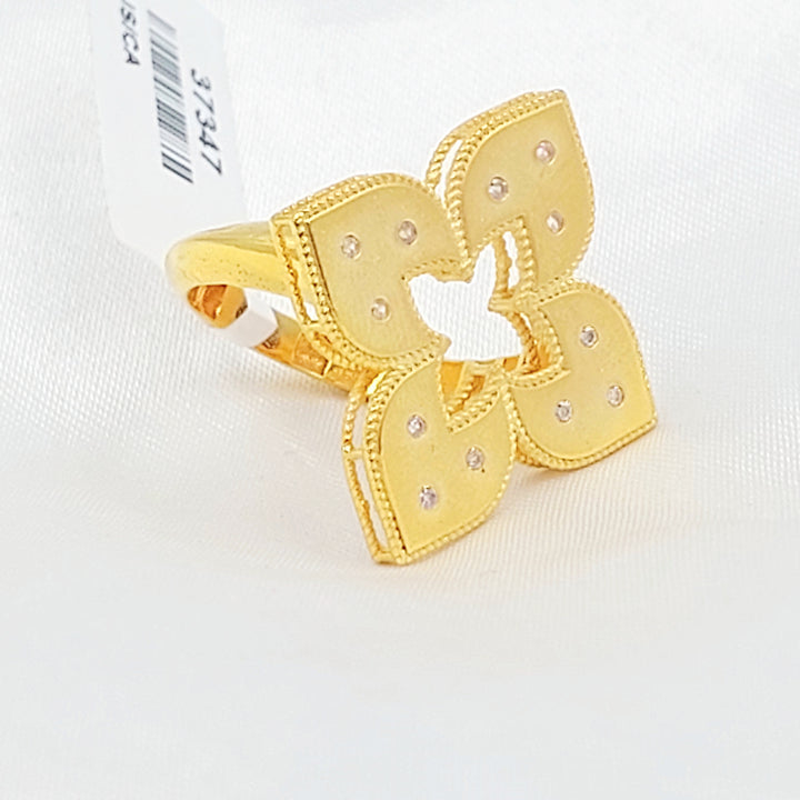 21K خاتم وردة اكسترا-مجوهرات الشيخ سعيد-Saeed Jewelry 