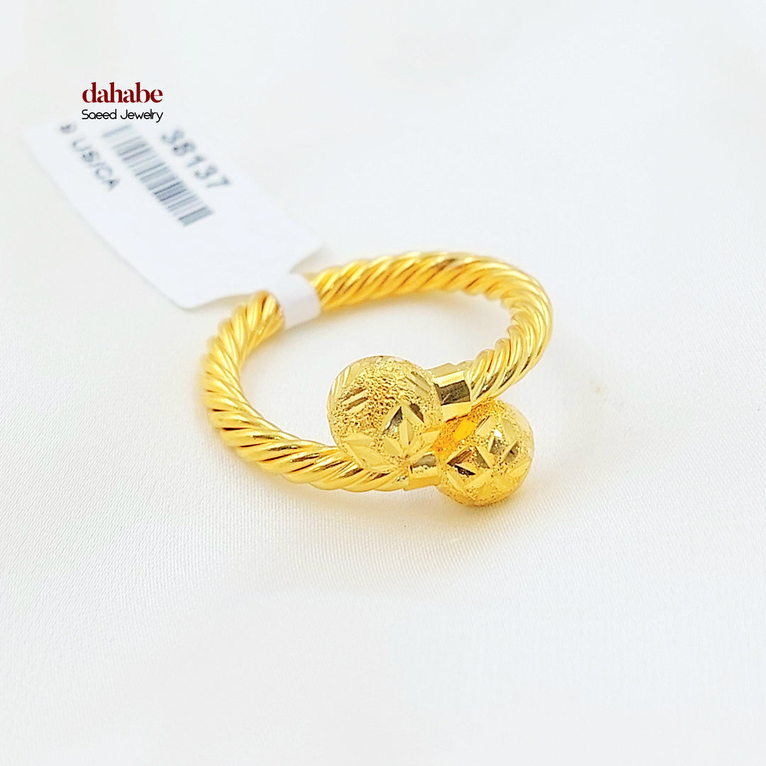 21K خاتم مبرومة اكسترا-مجوهرات الشيخ سعيد-Saeed Jewelry 