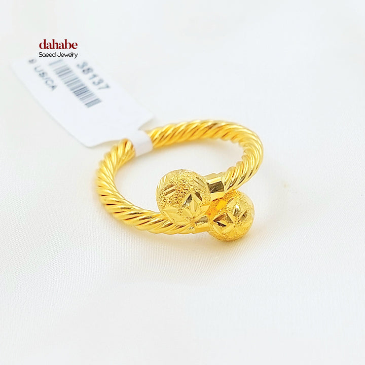 21K خاتم مبرومة اكسترا-مجوهرات الشيخ سعيد-Saeed Jewelry 