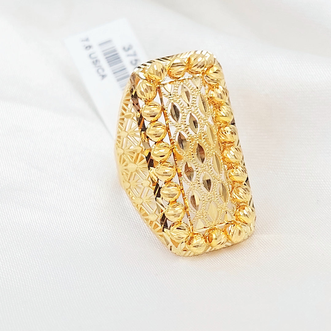 21K خاتم طابات اكسترا-مجوهرات الشيخ سعيد-Saeed Jewelry 