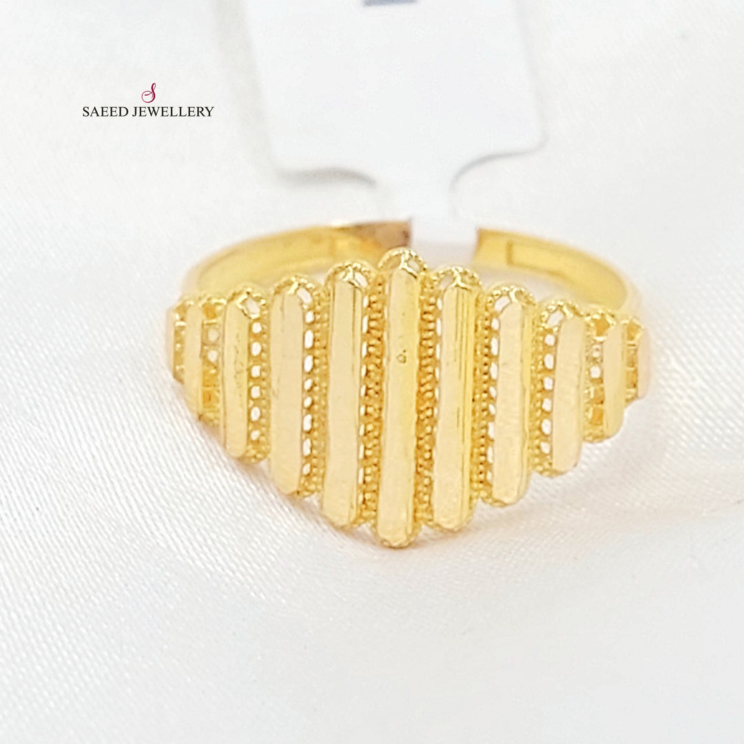 21K خاتم اكسترا-مجوهرات الشيخ سعيد-Saeed Jewelry 